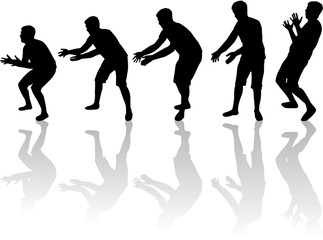 Silhouette of a man.