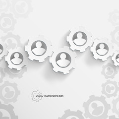 Abstract Vector Background. Gear, the team