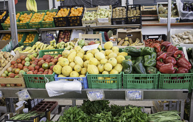 Greengrocer with vegetables