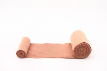 Elastic bandage roll for patient with the white background