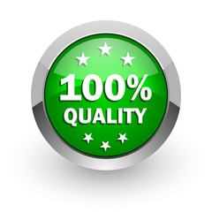 quality green glossy web icon