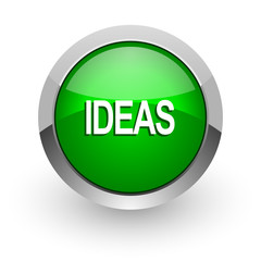 ideas green glossy web icon