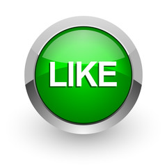 like green glossy web icon