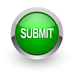 submit green glossy web icon