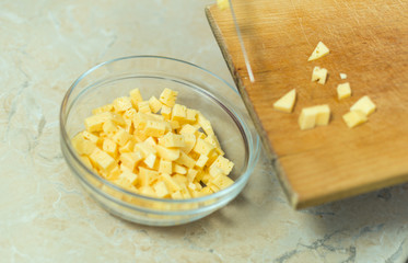sliced ​​cheese