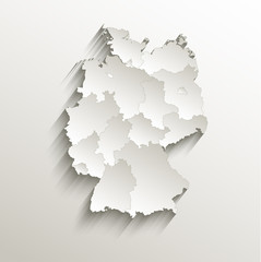 Fototapeta premium Germany political map 3D vector individual states separate