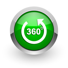 panorama green glossy web icon