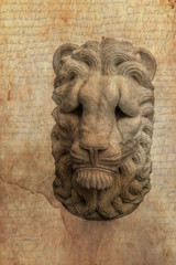 Obraz premium vintage tete de lion