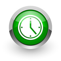 time green glossy web icon