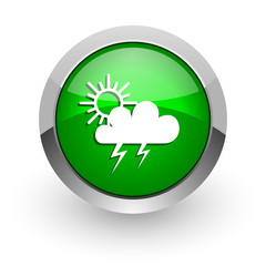 storm green glossy web icon