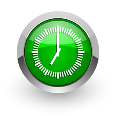 time green glossy web icon