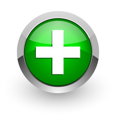 Obraz premium plus green glossy web icon