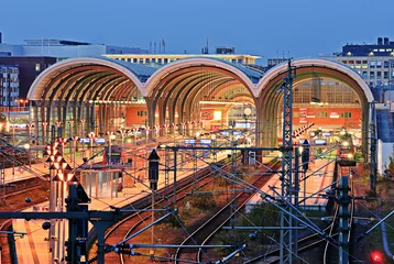 Papier Peint photo Gare Gare centrale de Kiel