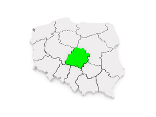 Map of Lodz. Poland.