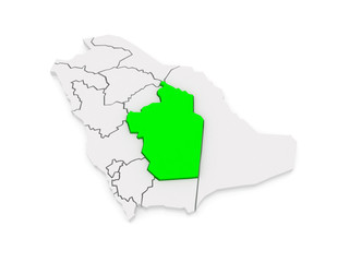 Map of Riyadh. Saudi Arabia.