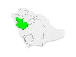Map of El Madina. Saudi Arabia.