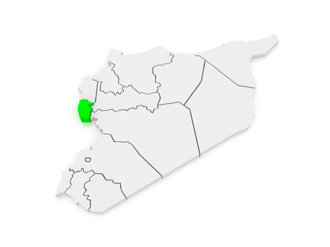 Map of Tartous. Syria.
