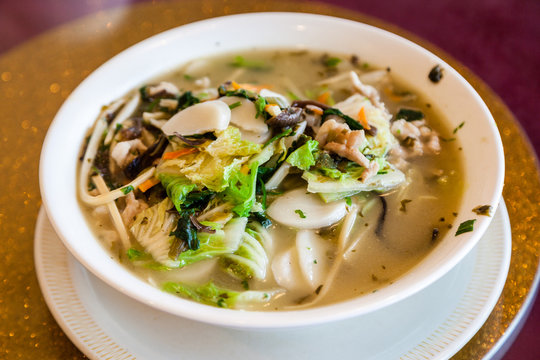 Traditional Shanghai Rice Cake Soup
