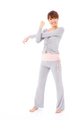 young asian woman exercise image