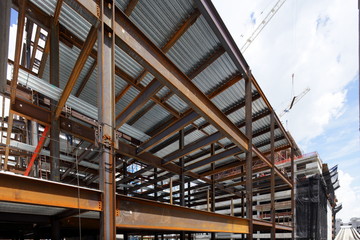 Fototapeta premium Building under construction Brickell Miami FL