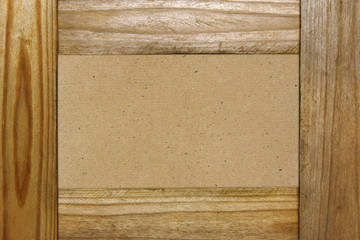 wooden frame with carton paper