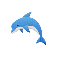Fototapeta premium dolphin cartoon is fish in underwater to sea
