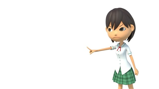 抗議する女子生徒