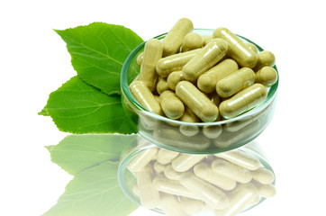 Herbal medicine products isolated with clipping path.