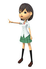 抗議する女子生徒