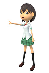 抗議する女子生徒