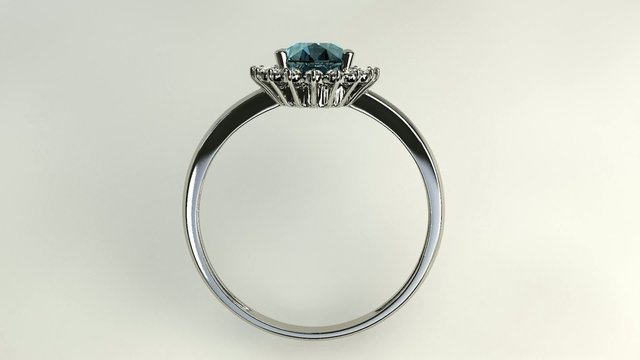 diamond and topaz ring