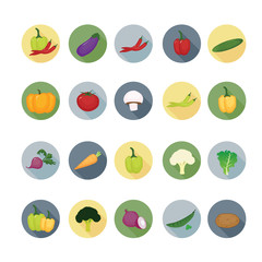 Vegetable icon sets. Illustration eps10