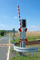 Fototapeta na wymiar Bahnübergang