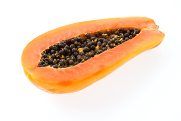 Papaya isolated on white