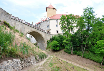 Fototapeta na wymiar View of the old castle Veveri, Moravia, Czech Republic, Europe