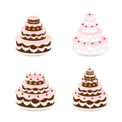 Set of cakes