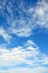 blue sky with clouds closeup