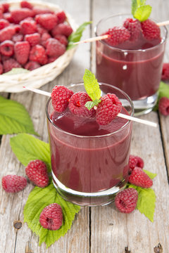 Fresh made Raspberry Juice