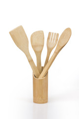 wooden kitchen utensils