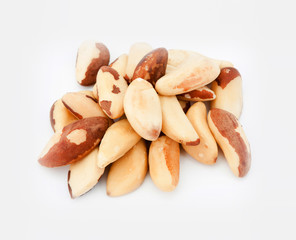 Brazil nuts isolated on white background