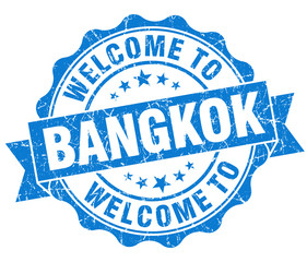 welcome to Bangkok blue vintage isolated seal