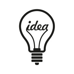 Creative Idea in Bulb Shape as Inspiration Concept Icon. Vector