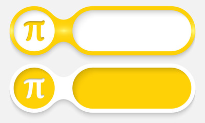 Fototapeta premium two buttons for entering text with pi symbol