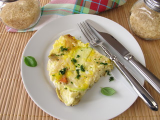Reis Tortilla mit Gemüse