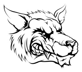 Wolf mascot character