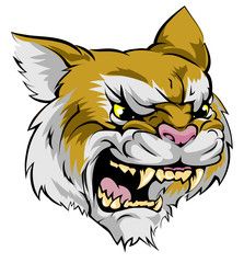 Naklejka premium Wildcat mascot character