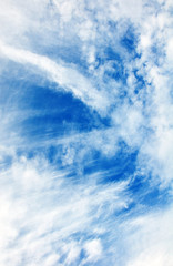 Fototapeta premium blue sky with clouds closeup