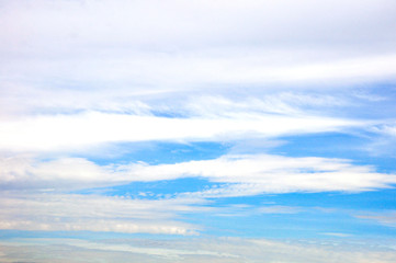 blue sky with clouds closeup