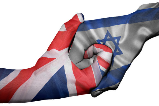 Handshake between United Kingdom and Israel