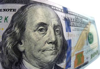 Obraz na płótnie Canvas hundred dollar bill